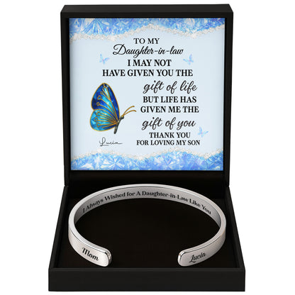 To My Daughter-In-Law, Gift Of Life, Butterfly And Flowers