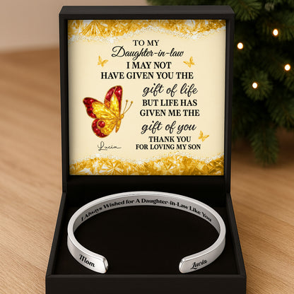 To My Daughter-In-Law, Gift Of Life, Butterfly And Flowers