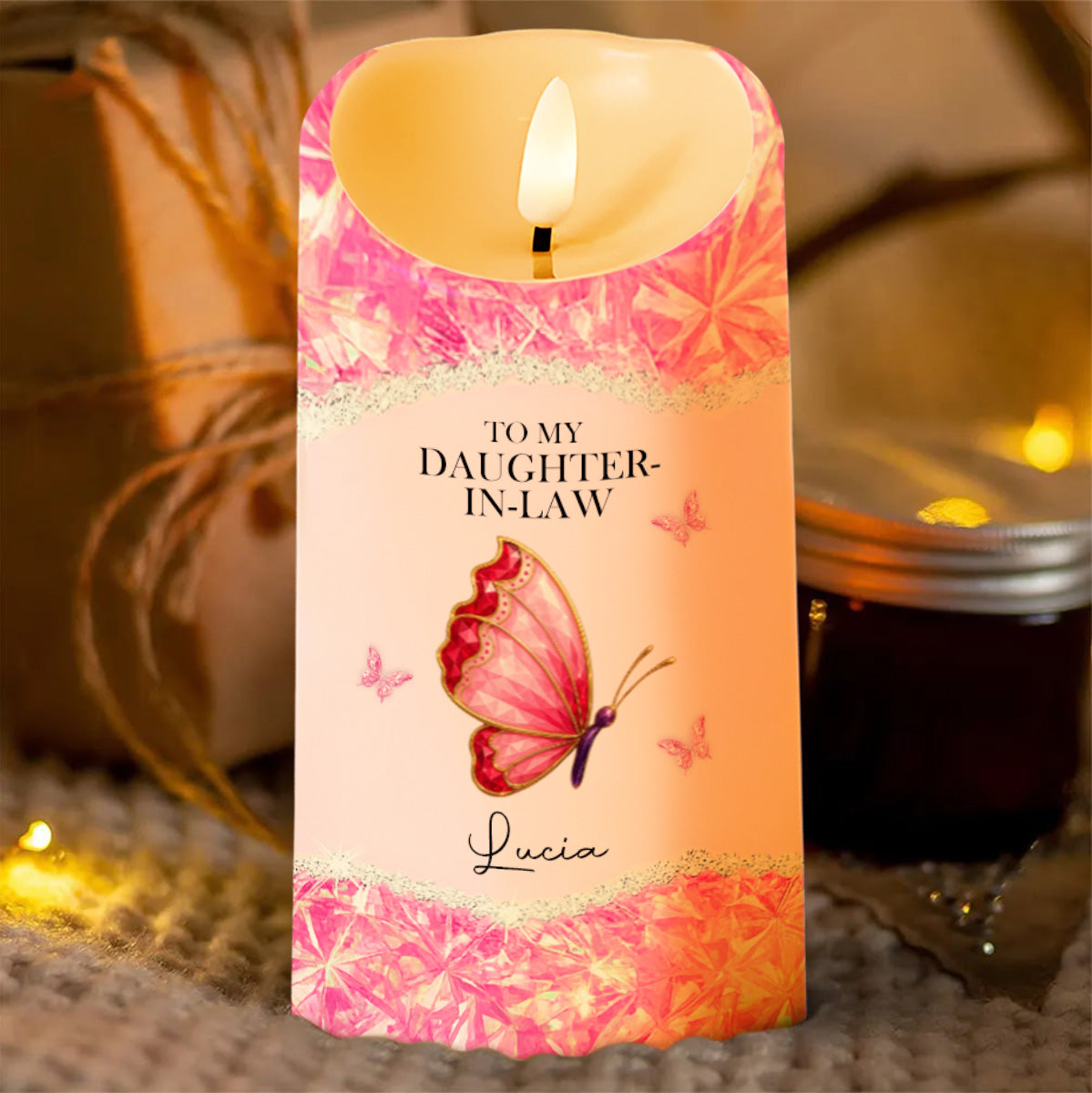 To My Daughter-In-Law, Loving Gift With Butterfly And Flowers