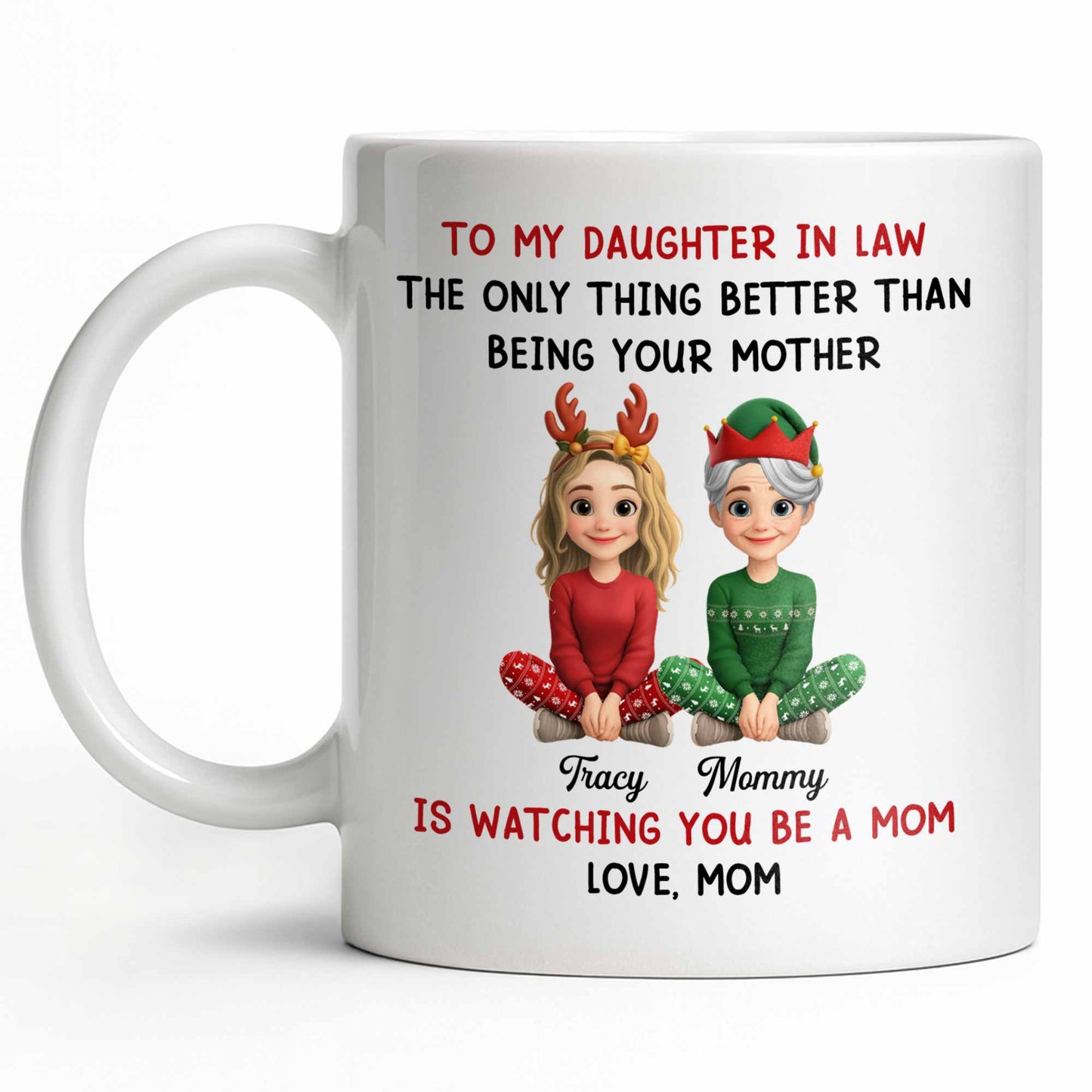 To My Daughter In Law, Love From Mom, Reindeer Antlers