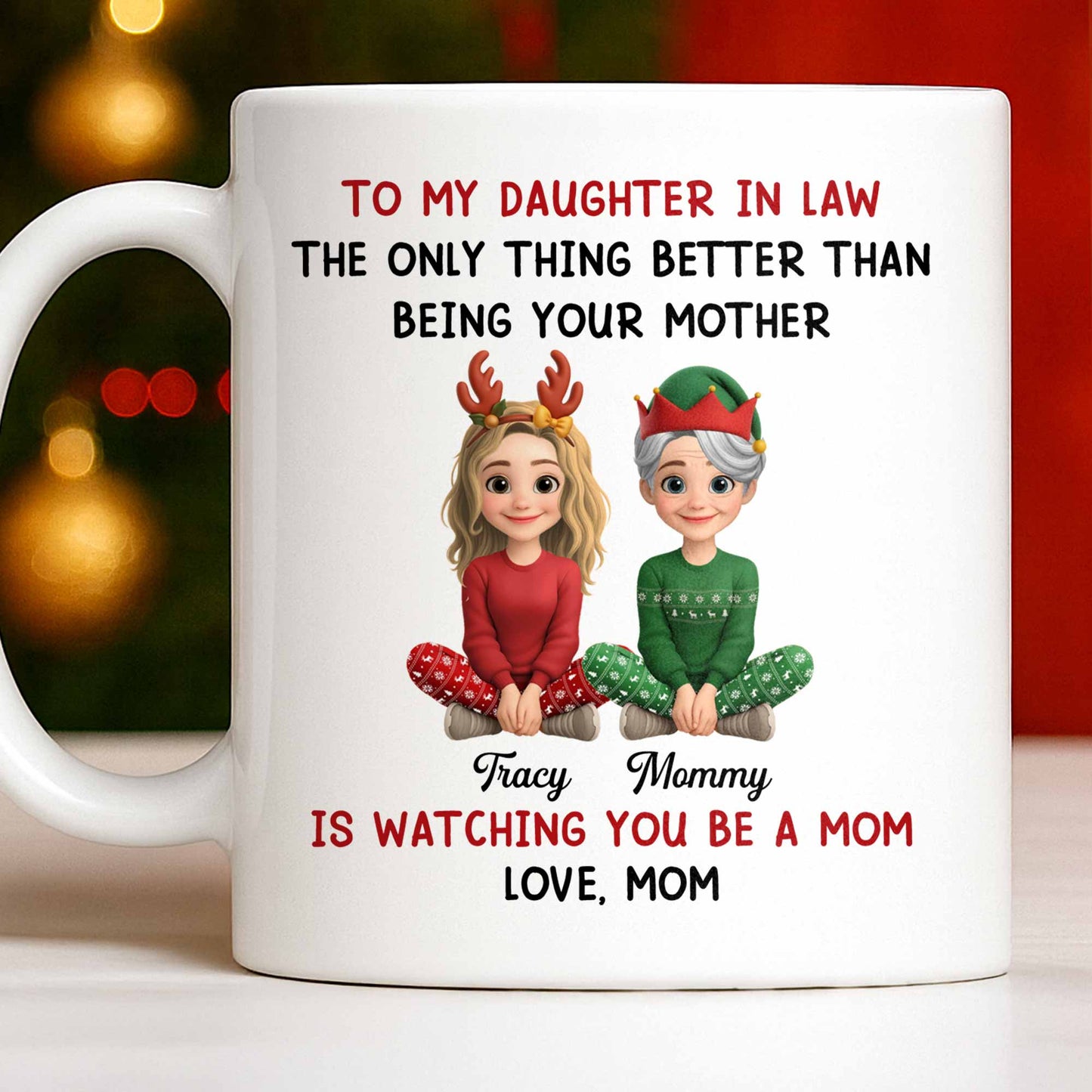 To My Daughter In Law, Love From Mom, Reindeer Antlers