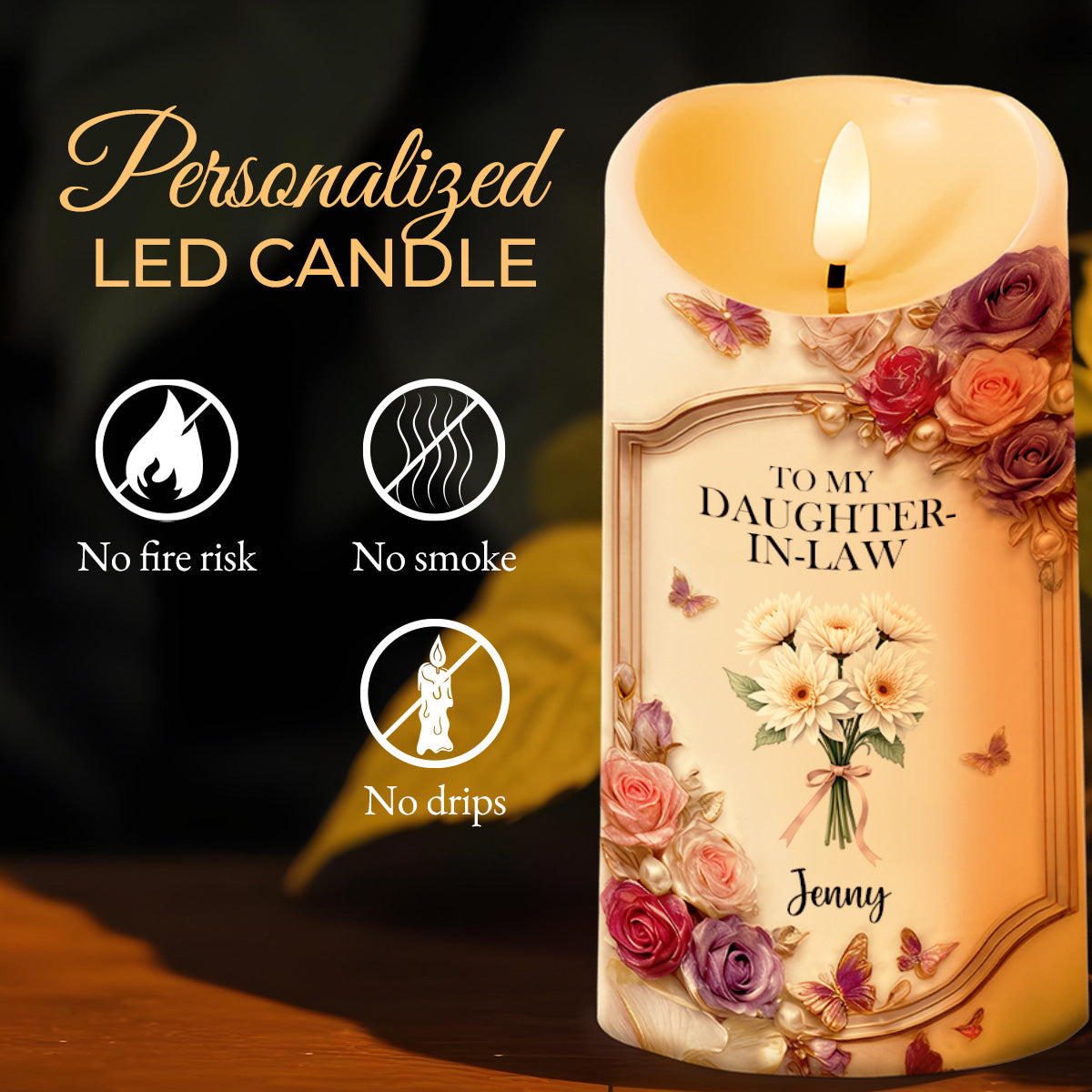 To My Daughter-In-Law, Roses And Butterflies Design