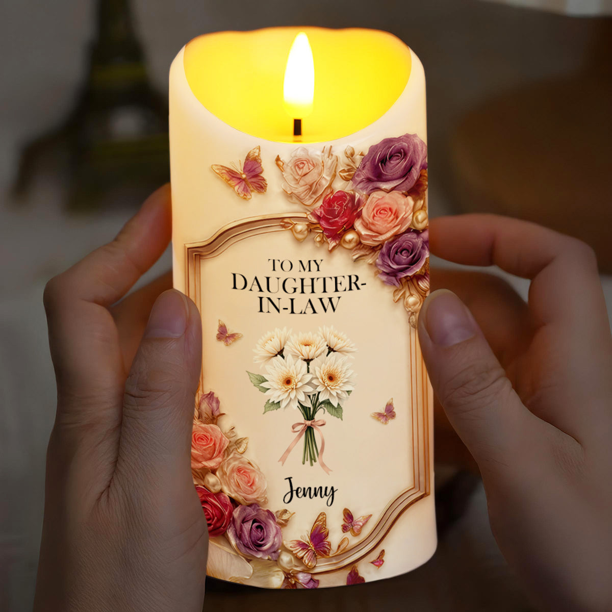 To My Daughter-In-Law, Roses And Butterflies Design