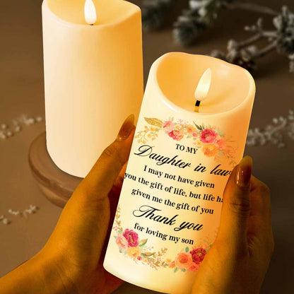 To My Daughter In Law, Thank You For Loving My Son, Flowers