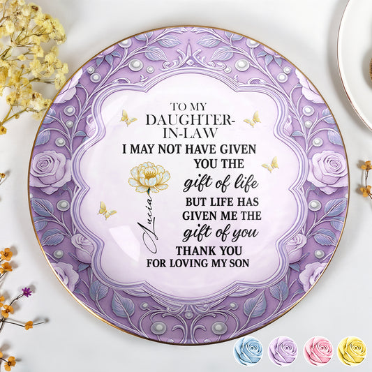 To My Daughter-In-Law, Gift Of Life, Flowers And Butterfly Design