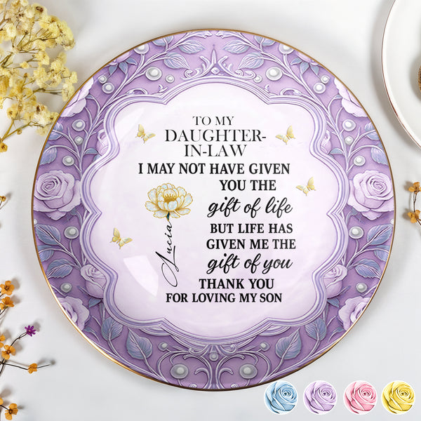 To My Daughter-In-Law, Gift Of Life, Flowers And Butterfly Design