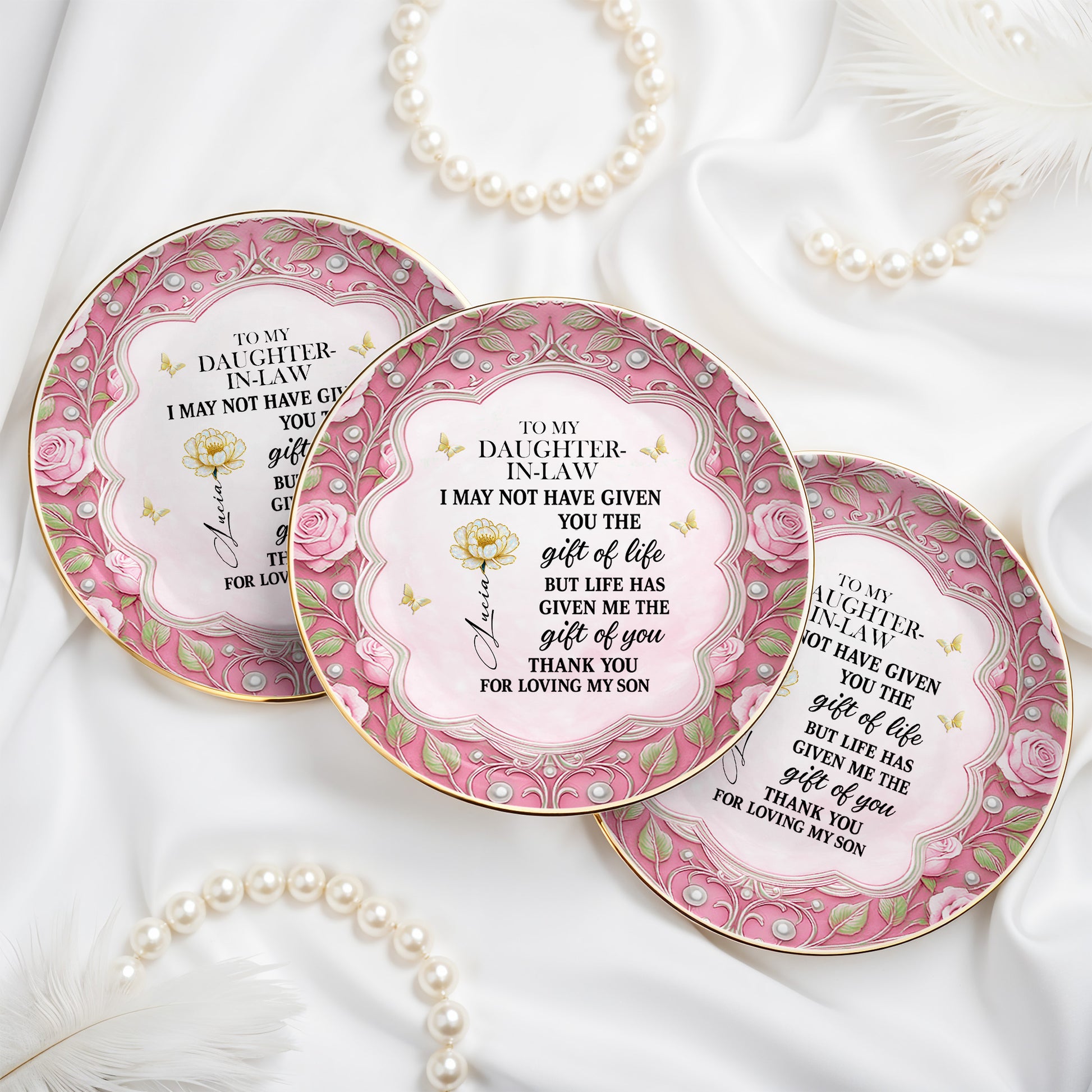 To My Daughter-In-Law, Gift Of Life, Flowers And Butterfly Design