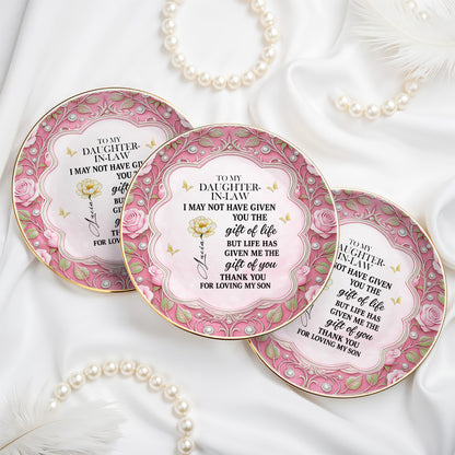 To My Daughter-In-Law, Gift Of Life, Flowers And Butterfly Design