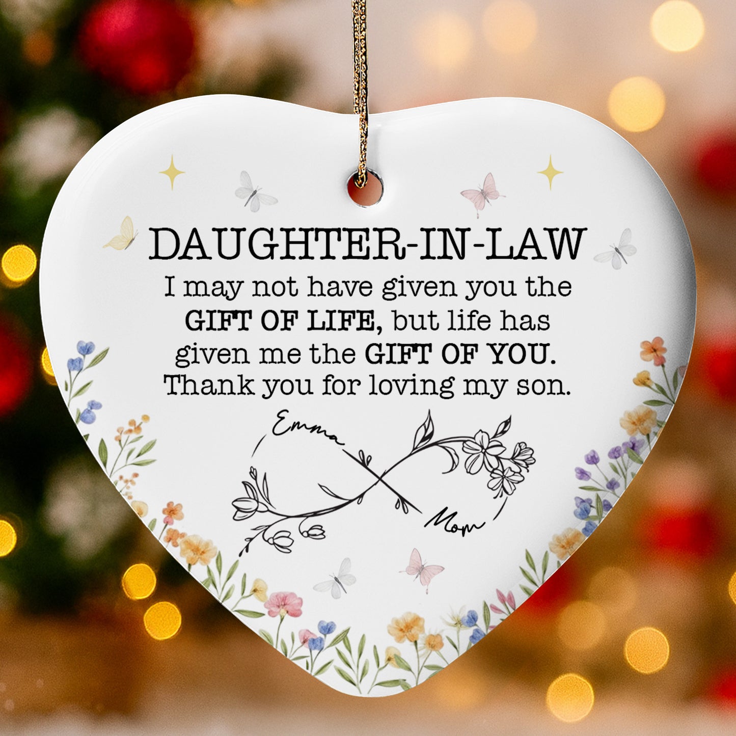 Daughter-In-Law, Gift Of Life, Flowers And Butterflies