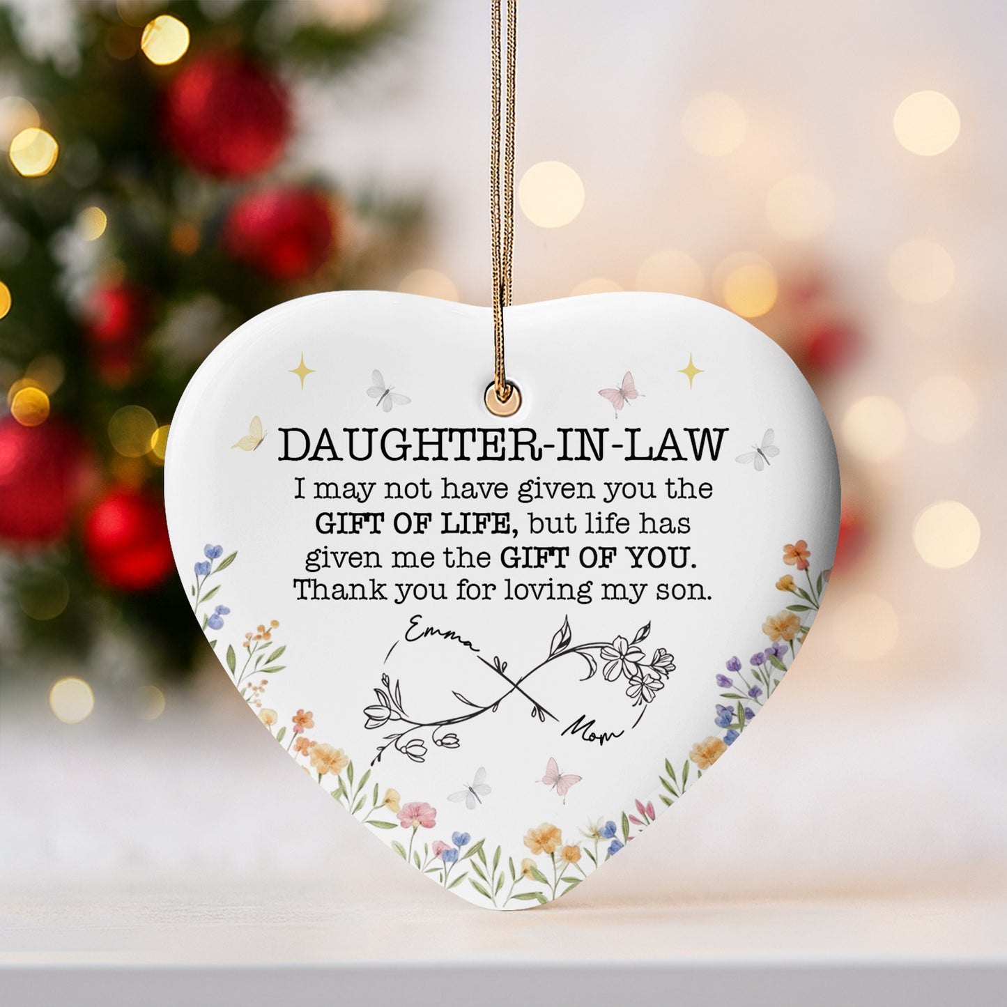 Daughter-In-Law, Gift Of Life, Flowers And Butterflies