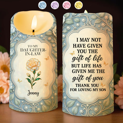 To My Daughter-In-Law, Gift Of Life, Flower And Butterflies Design