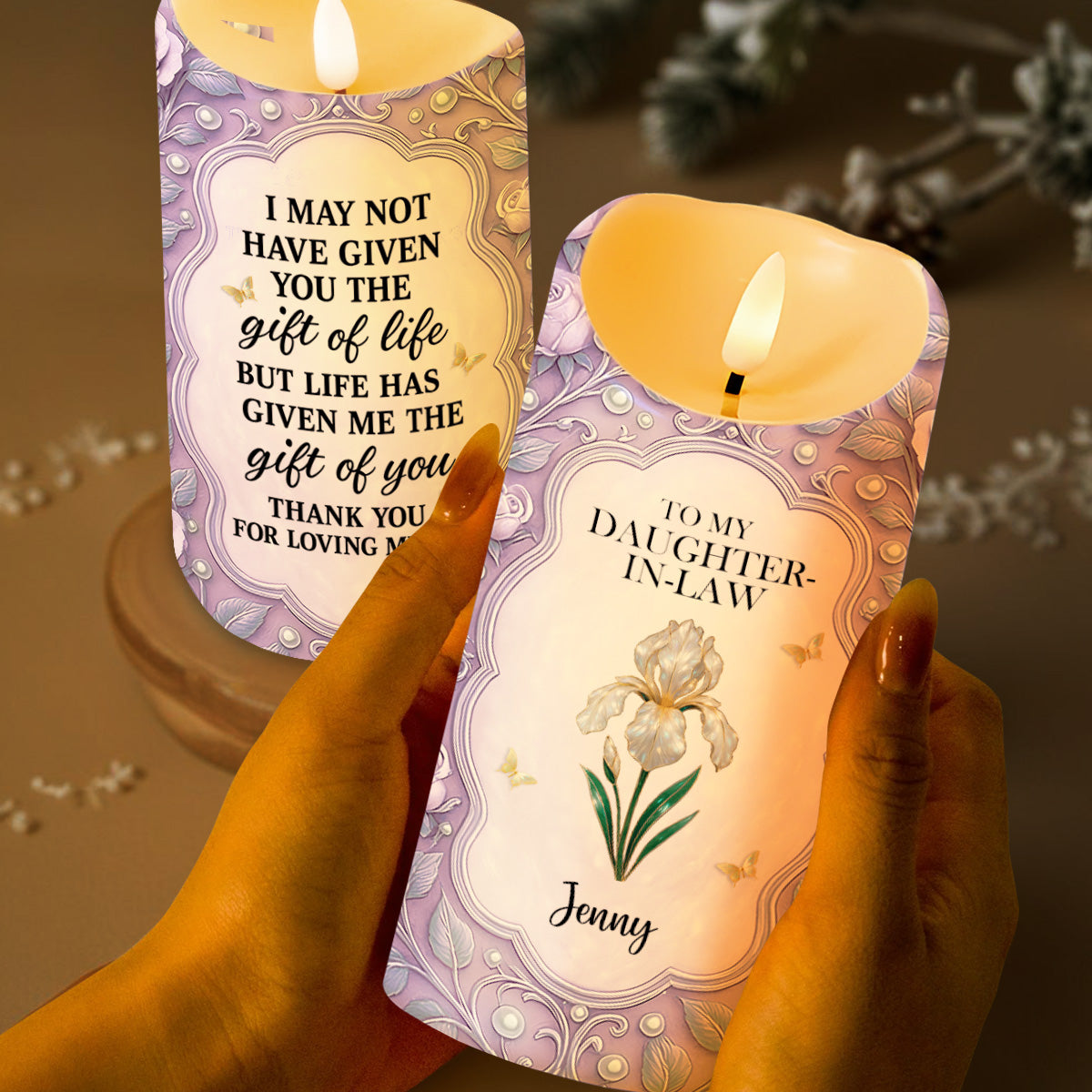 To My Daughter-In-Law, Gift Of Life, Flower And Butterflies Design