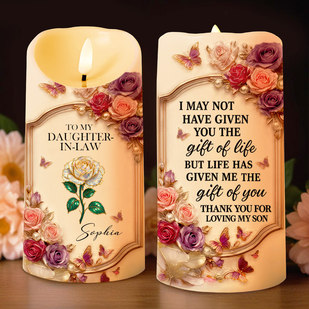 To My Daughter-In-Law, Roses And Butterflies