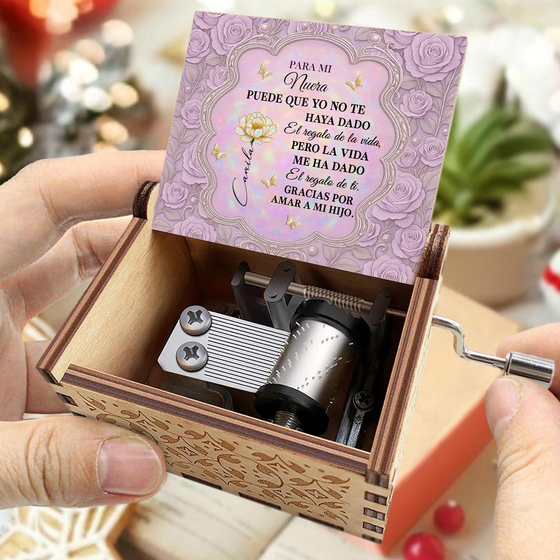 Para Mi Nuera, Roses and Butterflies Design