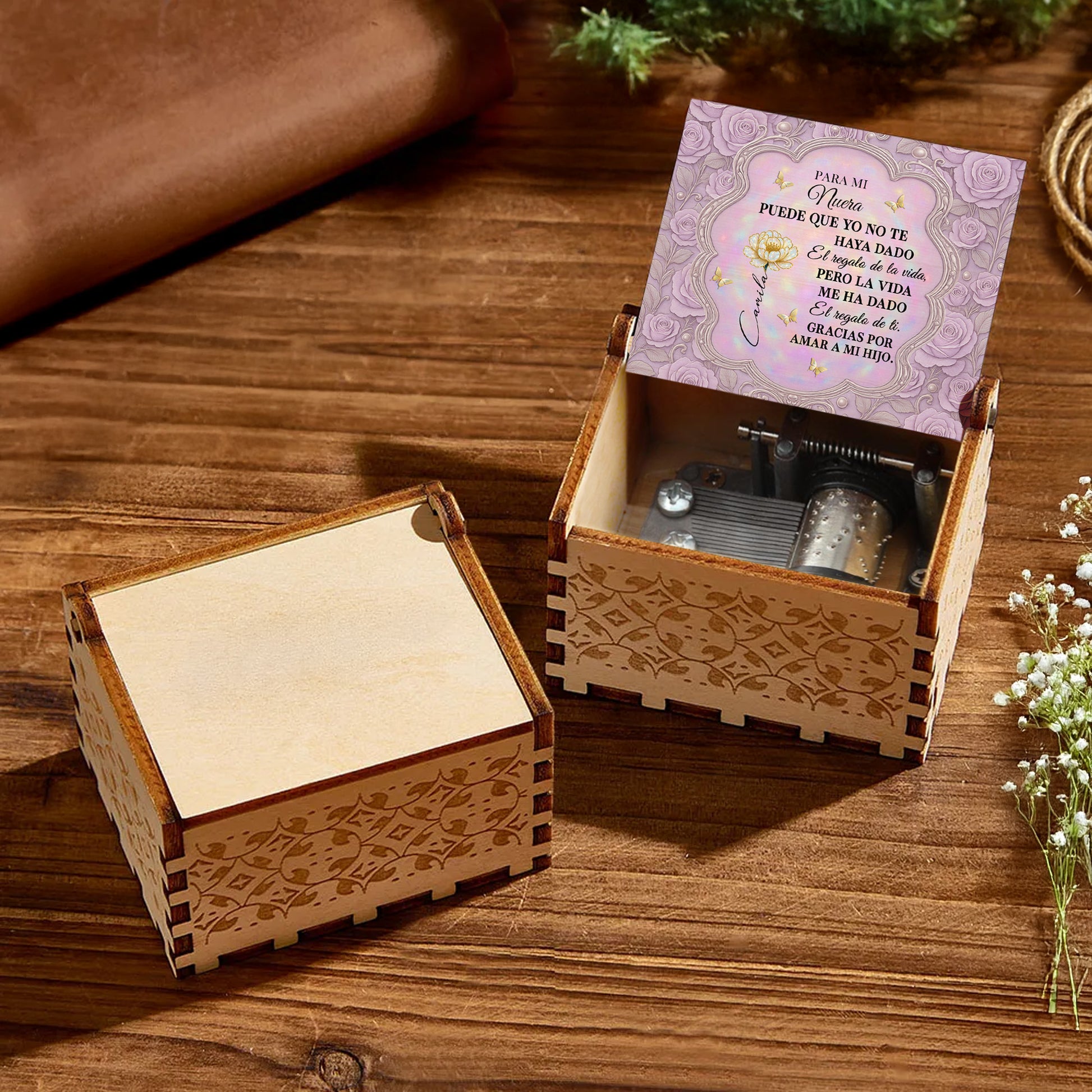 Para Mi Nuera, Roses and Butterflies Design