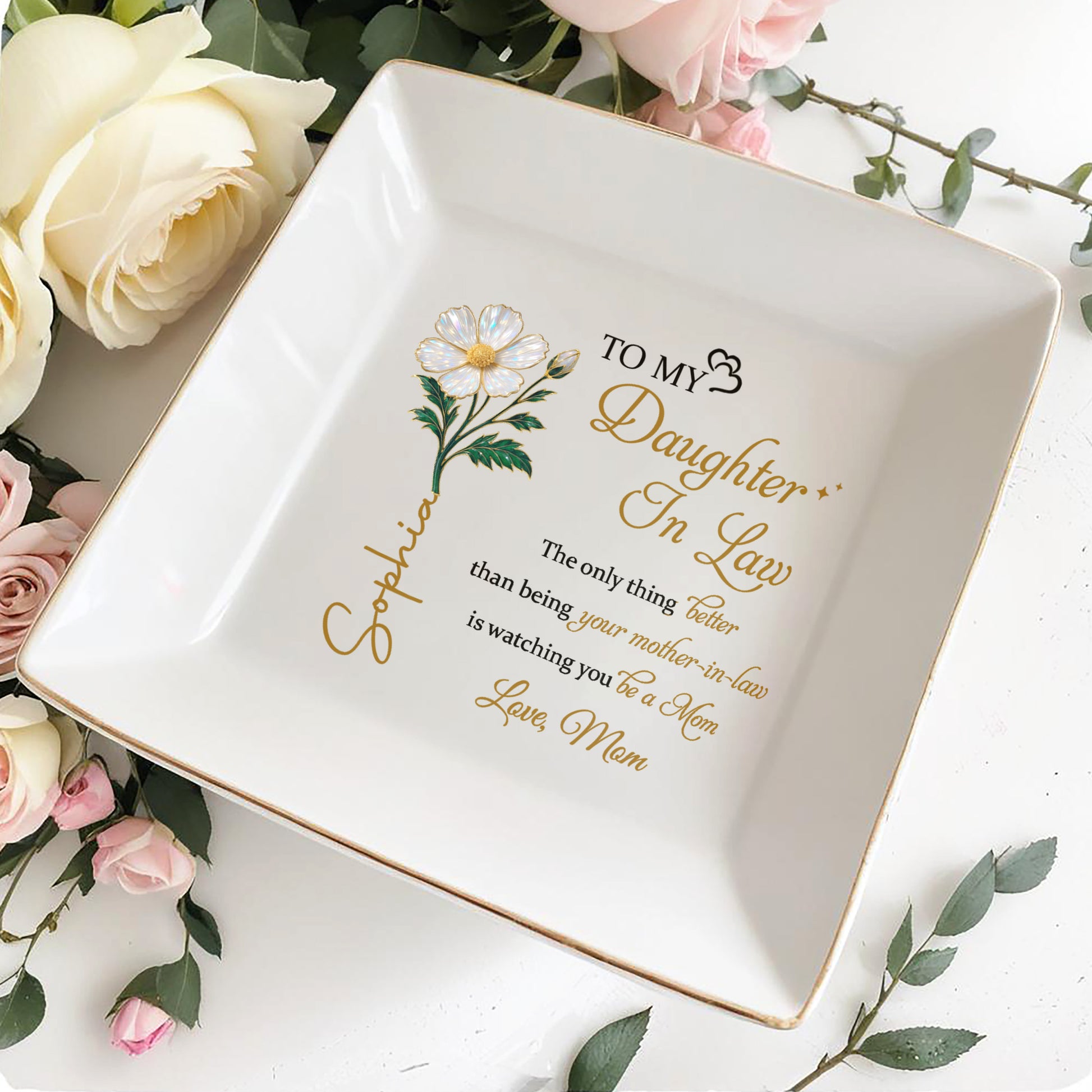 To My Daughter-In-Law, Watching You Be A Mom, Flower Design