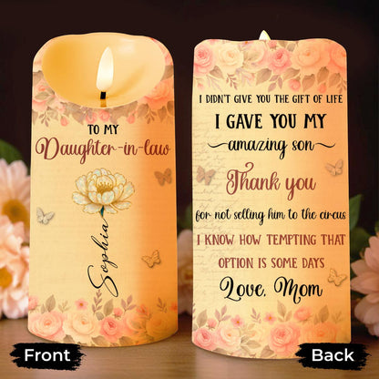 To My Daughter-In-Law, Thank You, Flowers and Butterflies