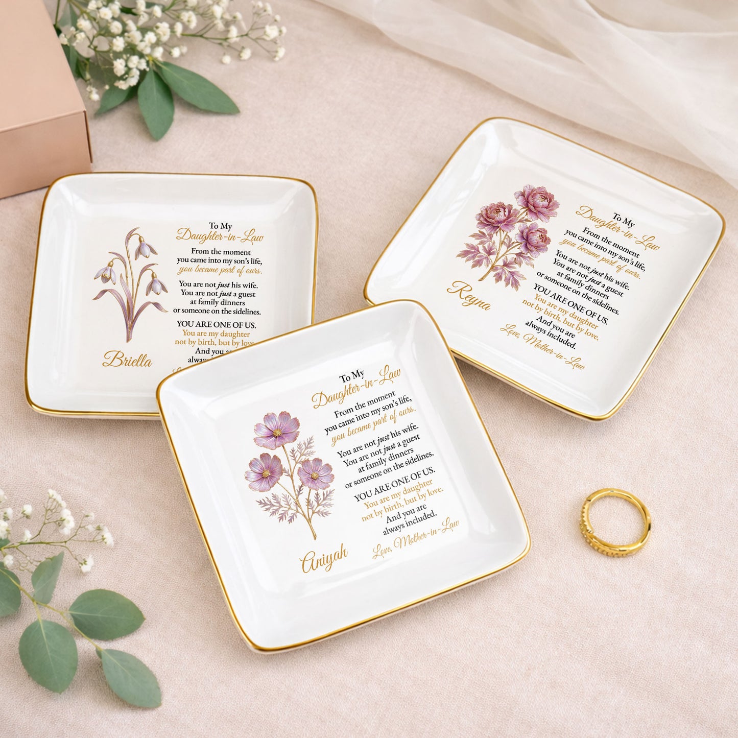 To My Daughter-in-Law, Embrace of Love With Flowers