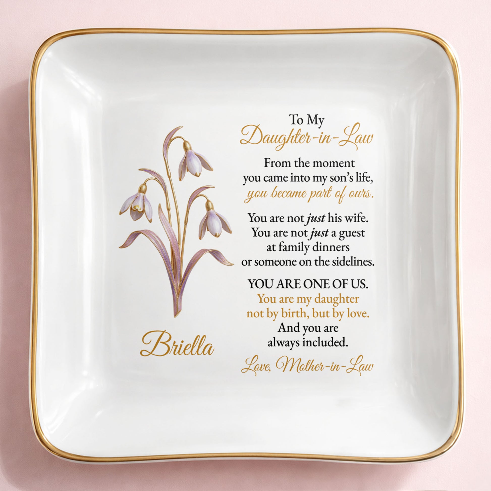 To My Daughter-in-Law, Embrace of Love With Flowers