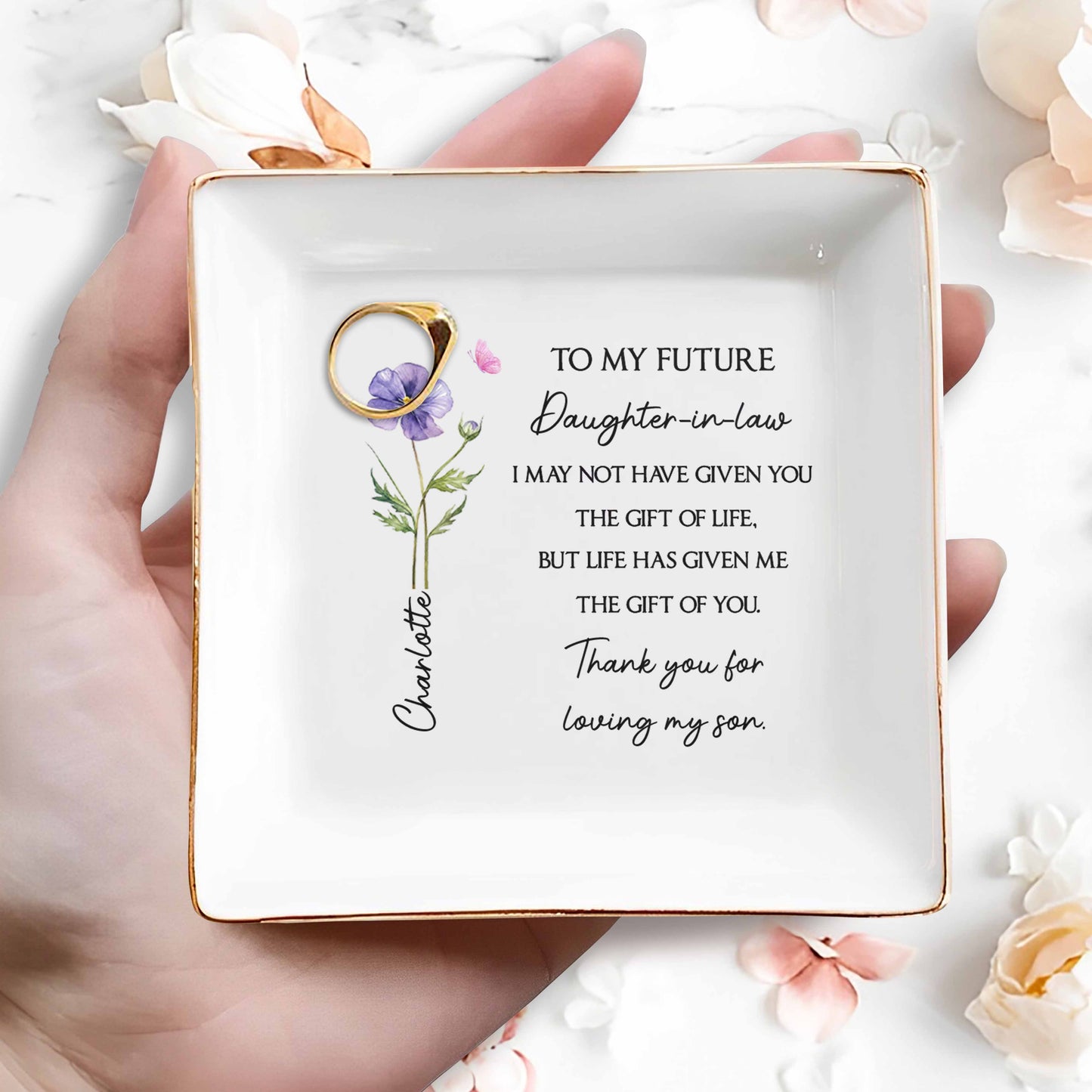 To My Future Daughter-In-Law, Flower And Butterfly Design
