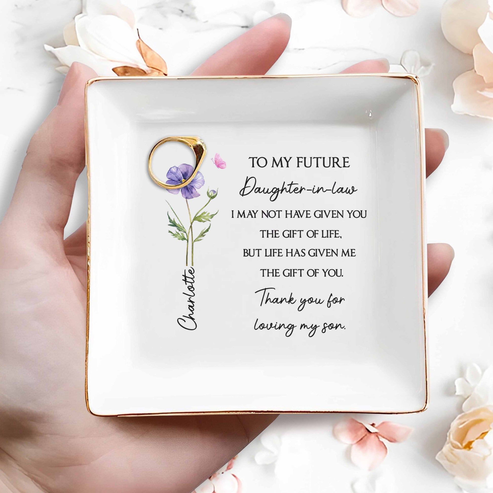 To My Future Daughter-In-Law, Flower And Butterfly Design