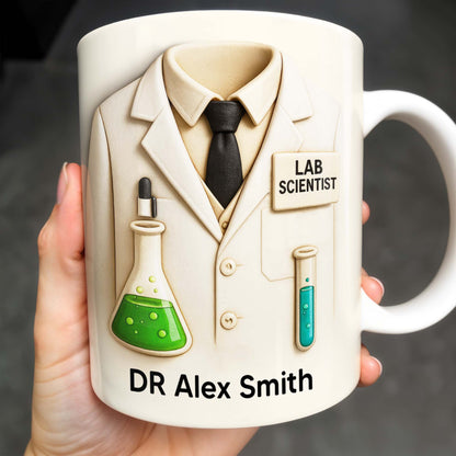 Lab Scientist, Lab Coat and Test Tubes