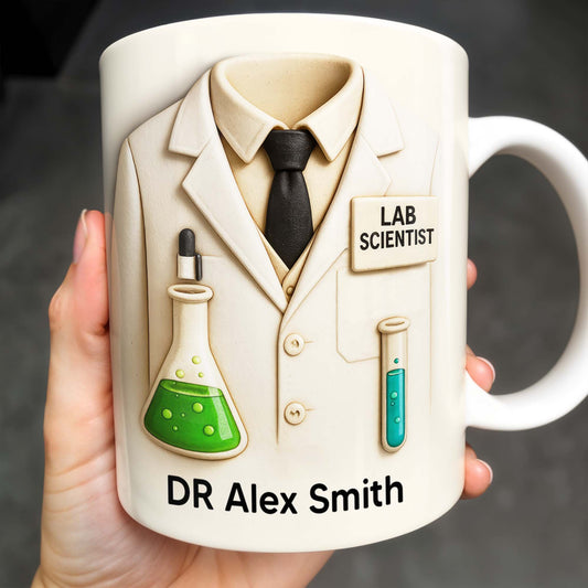 Lab Scientist, Lab Coat and Test Tubes