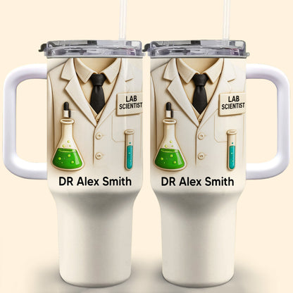 Elegance of Science With Lab Coat And Lab Equipment