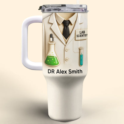 Elegance of Science With Lab Coat And Lab Equipment