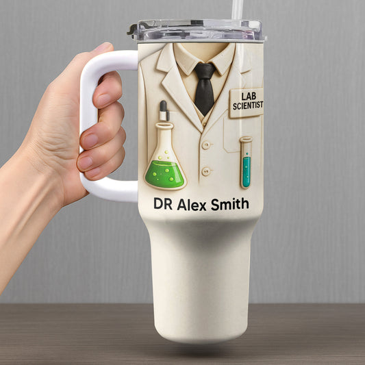 Elegance of Science With Lab Coat And Lab Equipment