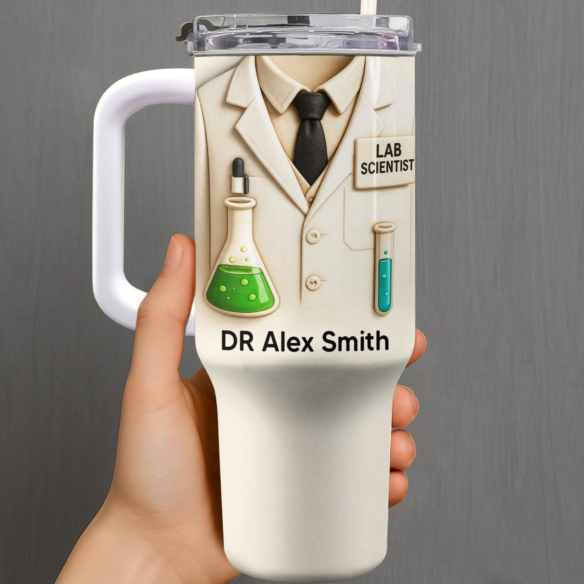 Elegance of Science With Lab Coat And Lab Equipment