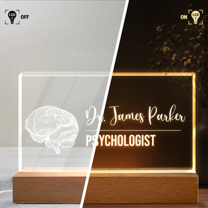 Personalized LED Night Light With A Brain, Perfect For Professionals