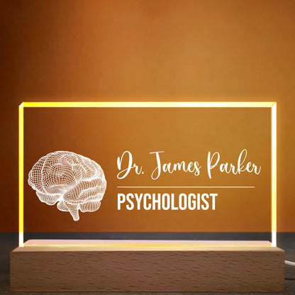 Personalized LED Night Light With A Brain, Perfect For Professionals