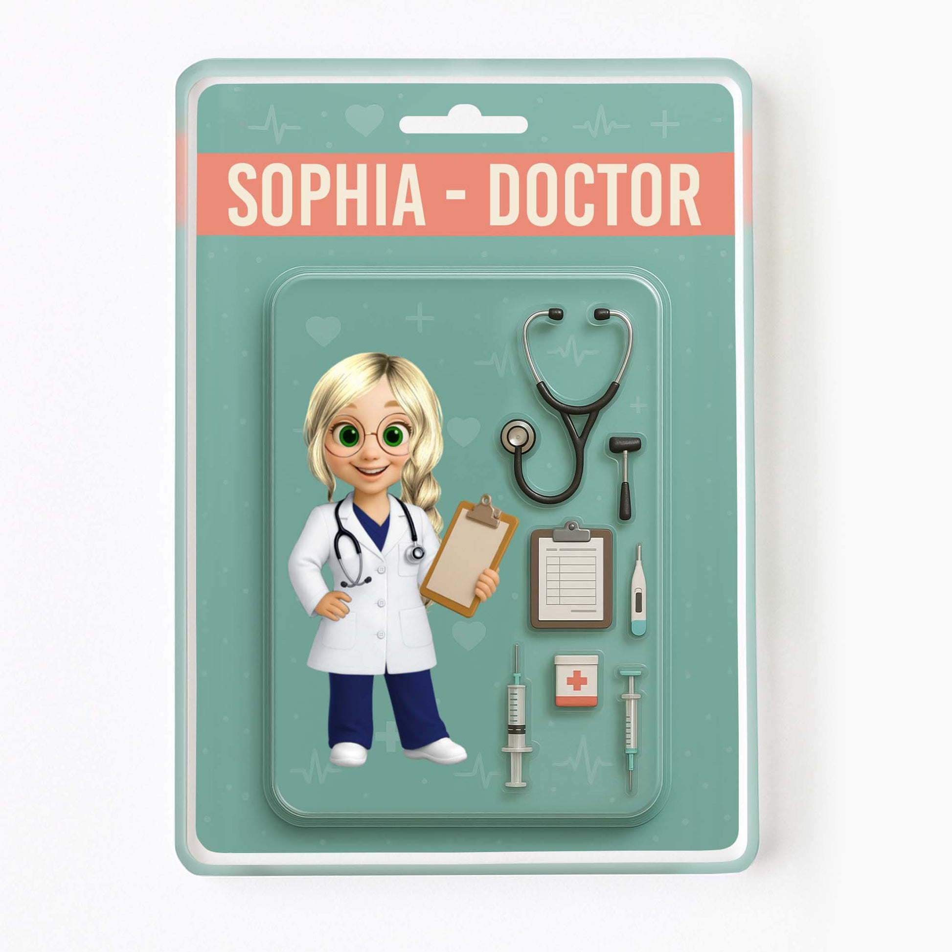 Customizable Doctor Theme Acrylic Plaque With Medical Tools