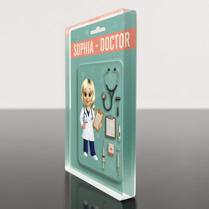 Customizable Doctor Theme Acrylic Plaque With Medical Tools