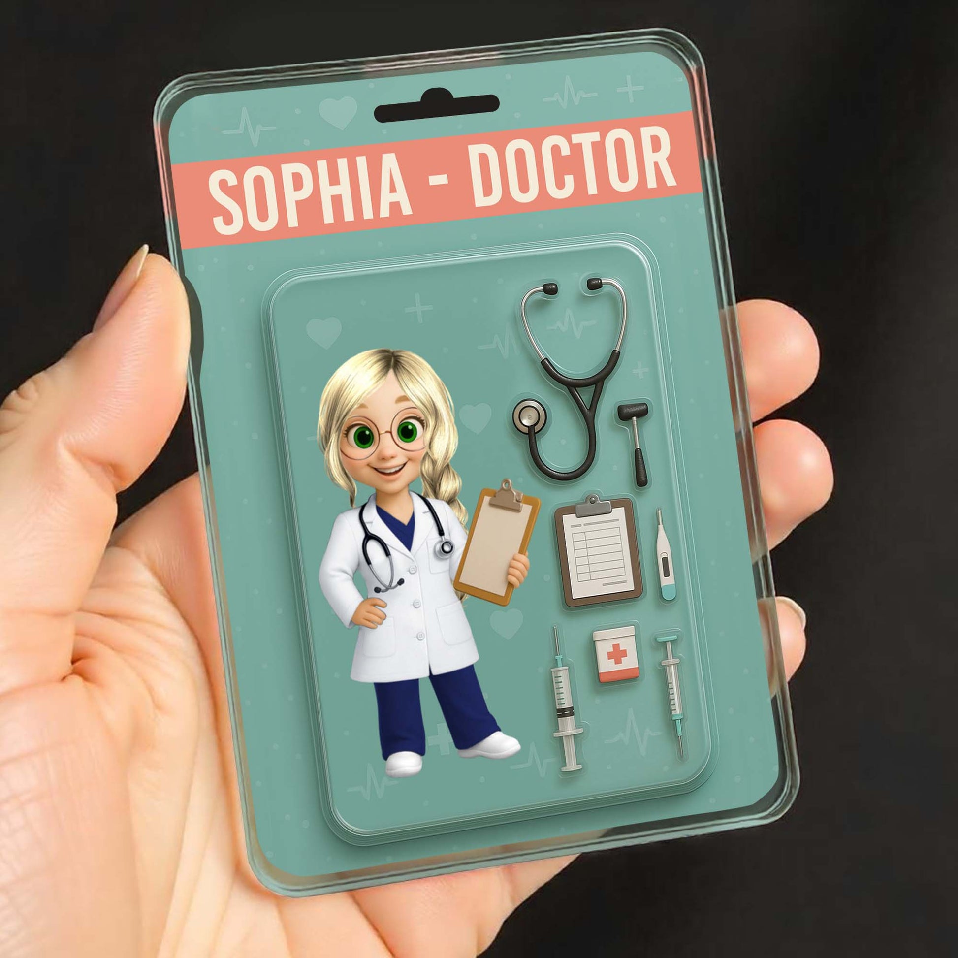 Customizable Doctor Theme Acrylic Plaque With Medical Tools