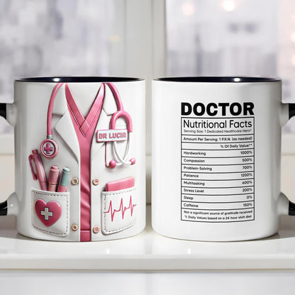 Essential Medical Equipment Gift For Healthcare Professionals - Personalized Custom Accent Mug - DOC009_AMUG