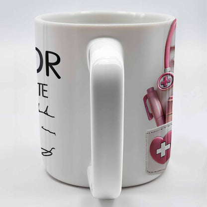 A Wise Doctor Once Wrote, Medical Coat and Stethoscope - Personalized Custom Coffee Mug - DOC012_MG