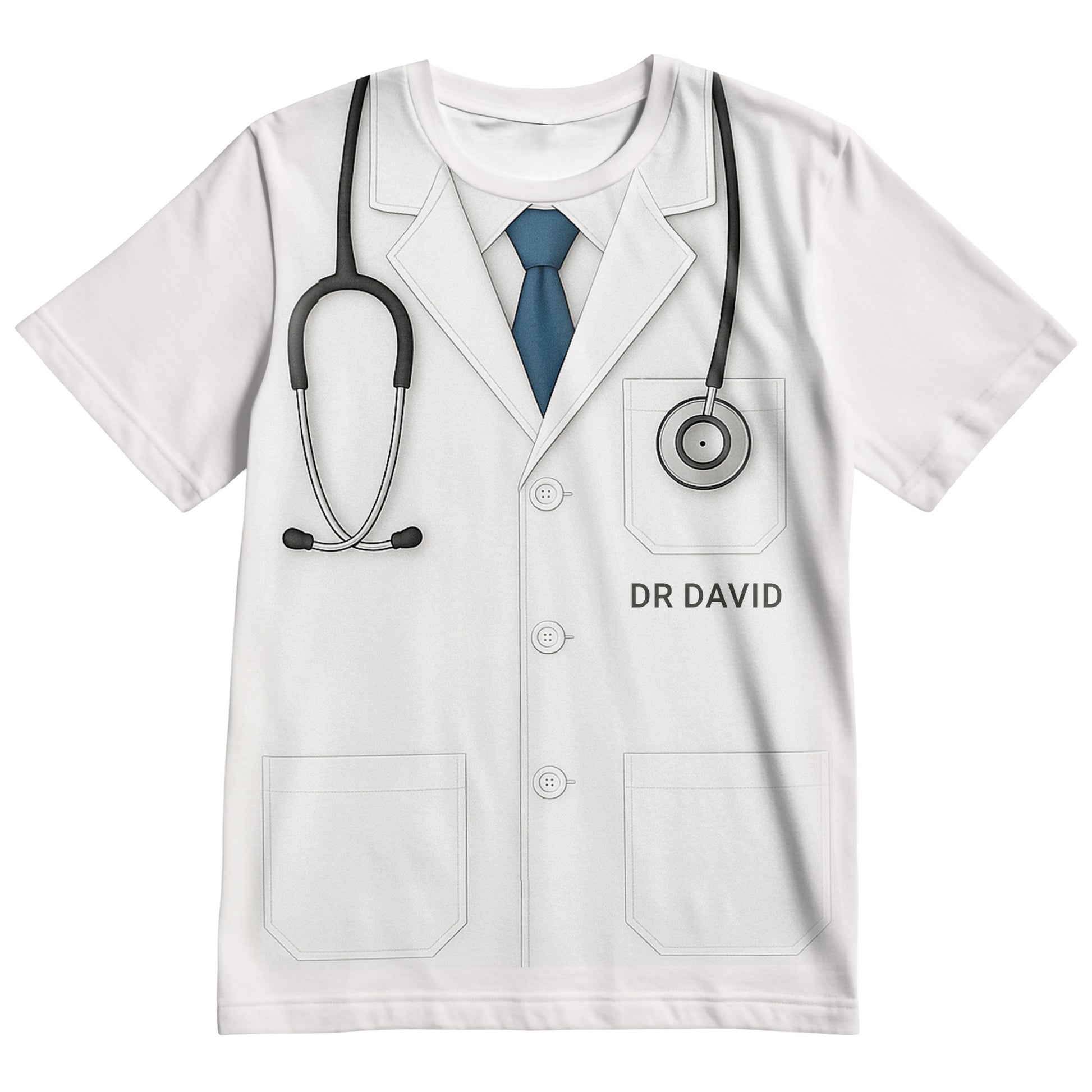 Realistic Doctor Coat And Stethoscope Design, Doctor Coat, Stethoscope