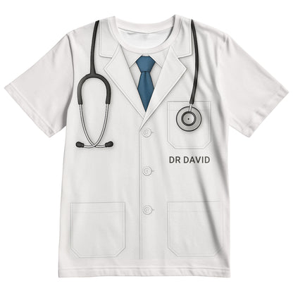 Realistic Doctor Coat And Stethoscope Design, Doctor Coat, Stethoscope