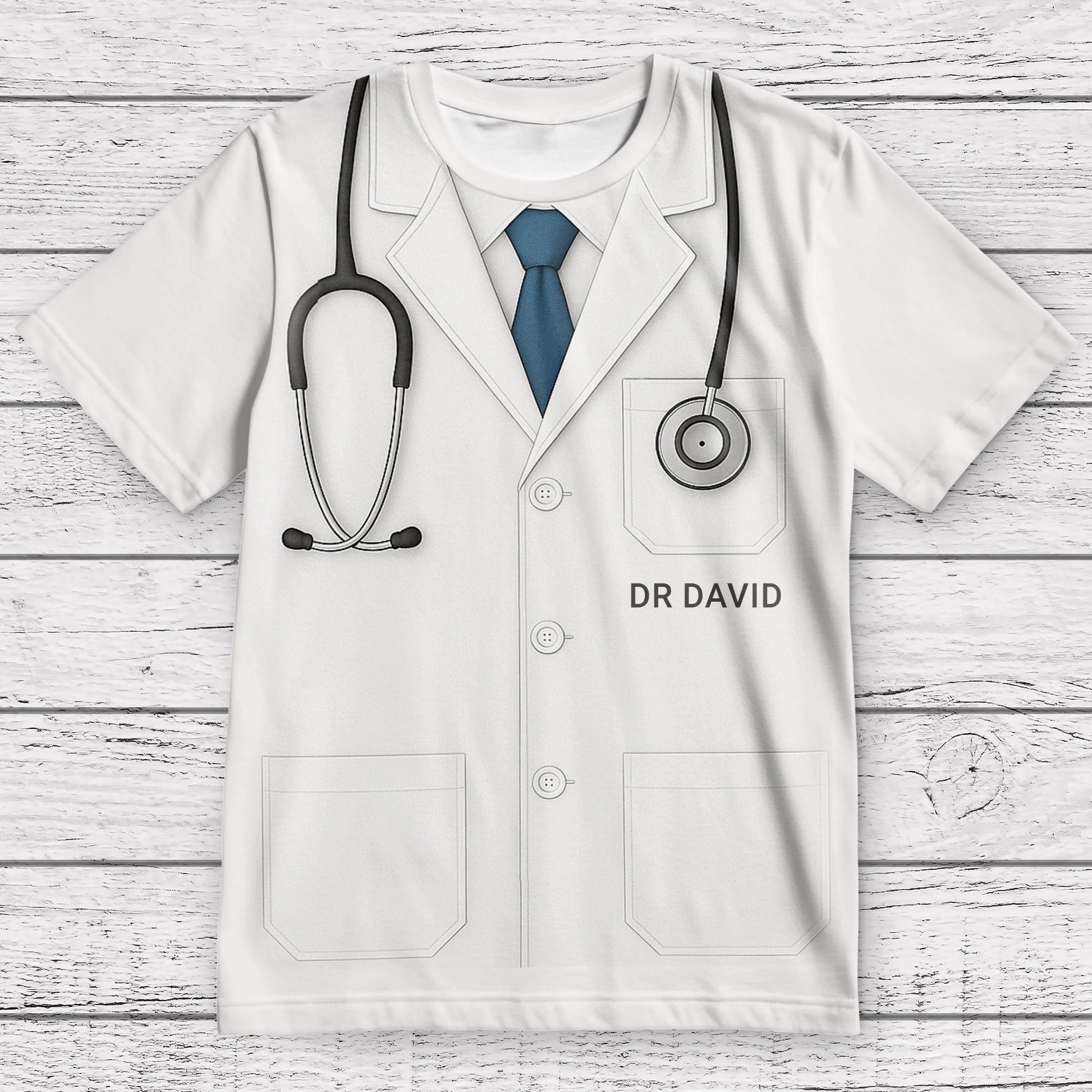 Realistic Doctor Coat And Stethoscope Design, Doctor Coat, Stethoscope