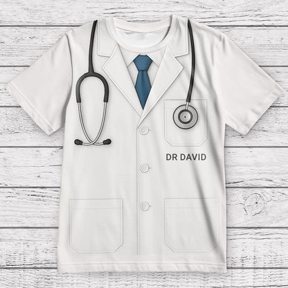 Realistic Doctor Coat And Stethoscope Design, Doctor Coat, Stethoscope