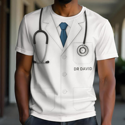 Realistic Doctor Coat And Stethoscope Design, Doctor Coat, Stethoscope