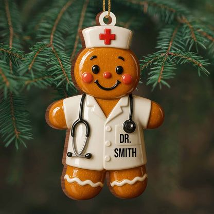Celebrate Dedication and Care, Gingerbread Doctor Ornament