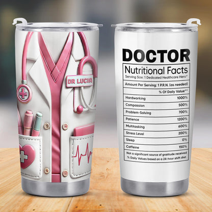 To A Brilliant Doctor, Your Care And Compassion, Medical Tools and Scrubs - Personalized Custom Stainless Steel Tumbler 20oz 30oz - DOC036_TB