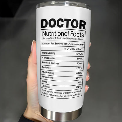 To A Brilliant Doctor, Your Care And Compassion, Medical Tools and Scrubs - Personalized Custom Stainless Steel Tumbler 20oz 30oz - DOC036_TB