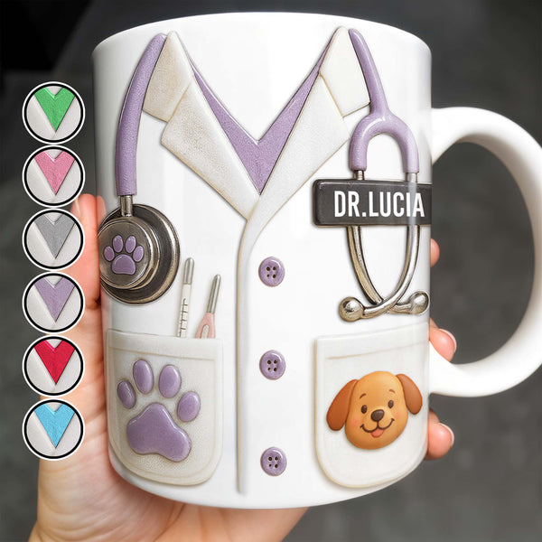 Custom Medical Professional Design With Stethoscope And Dog