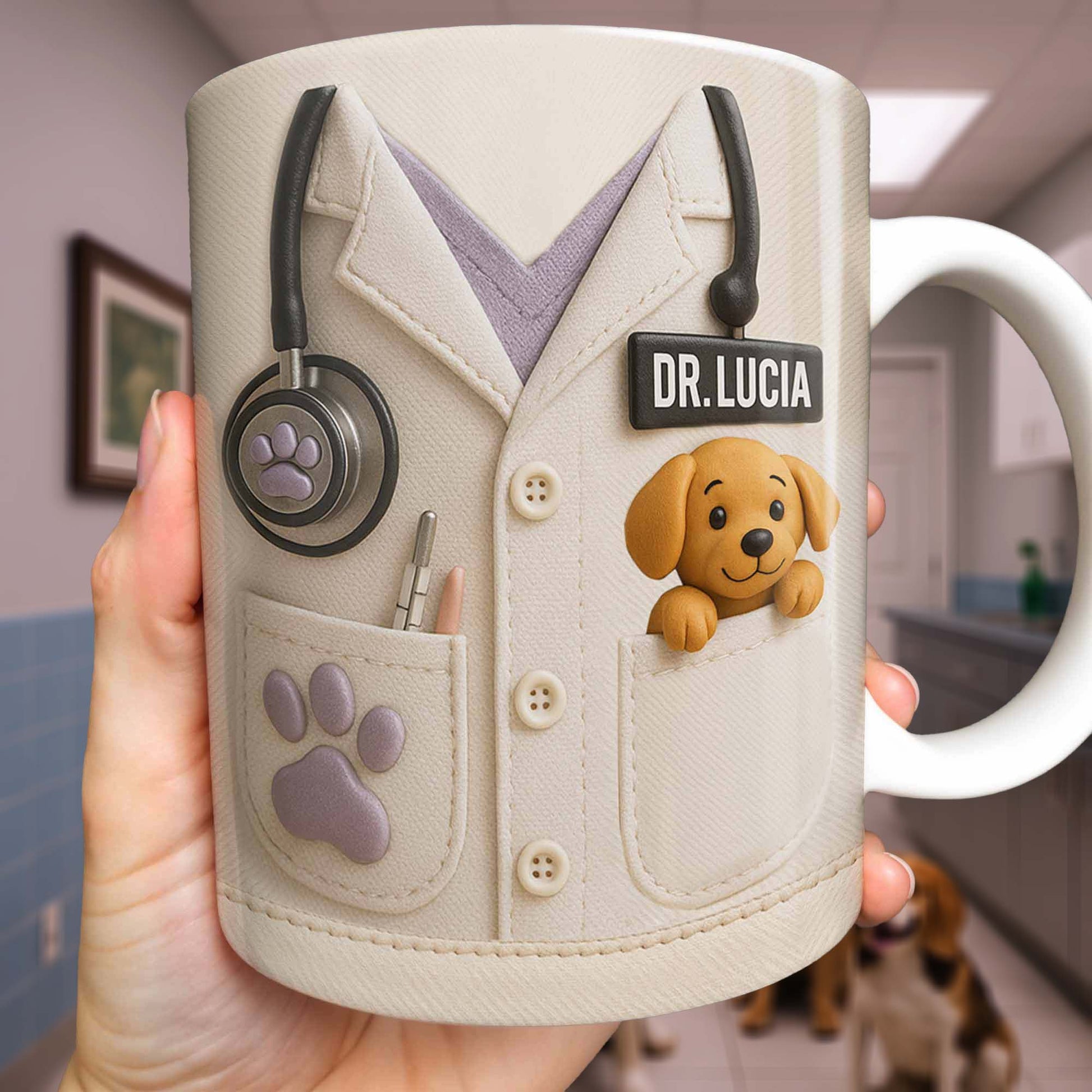 The Perfect Gift For Pet Lovers Featuring Lab Coat And Dog