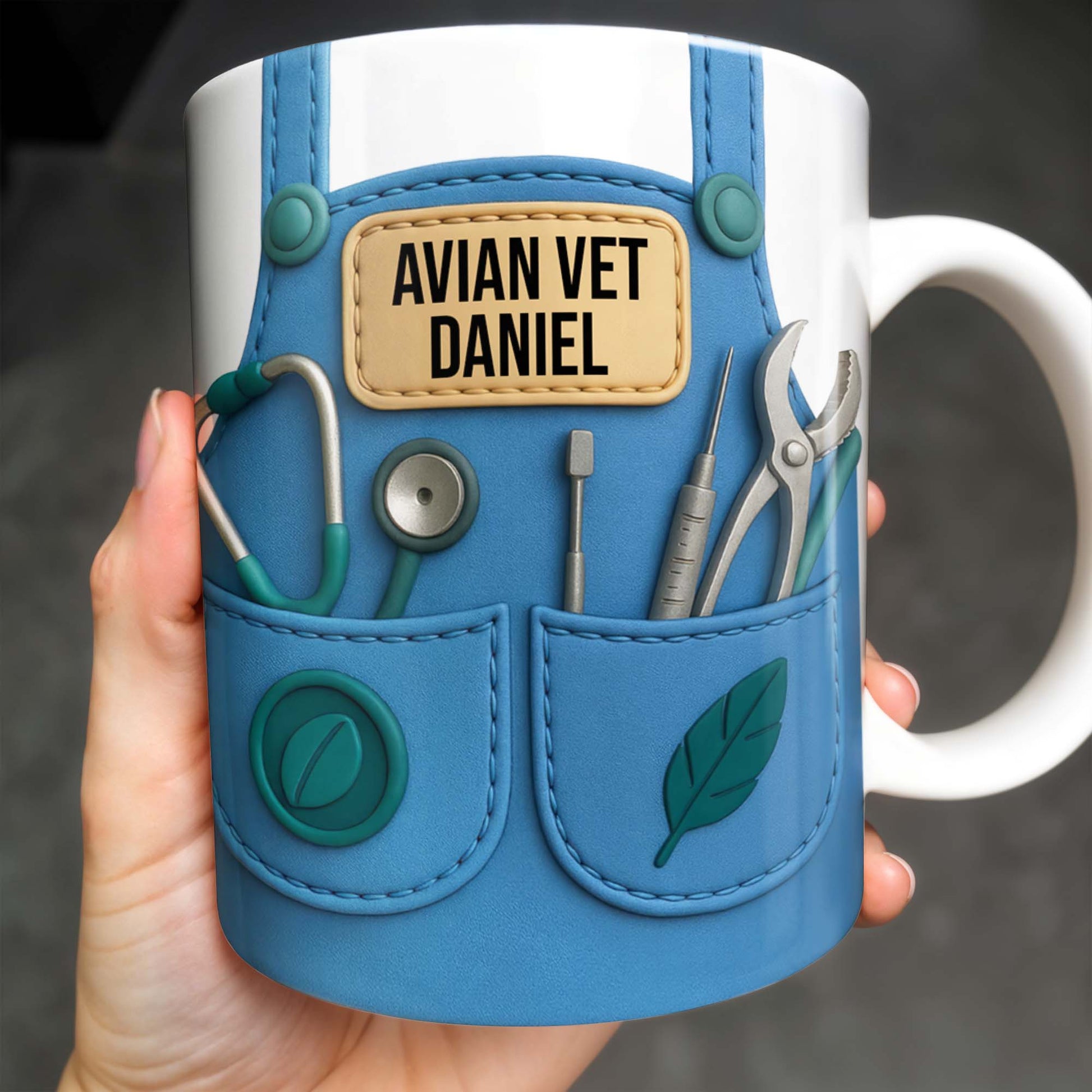 Avian Vet Customizable Mug With Medical Instruments