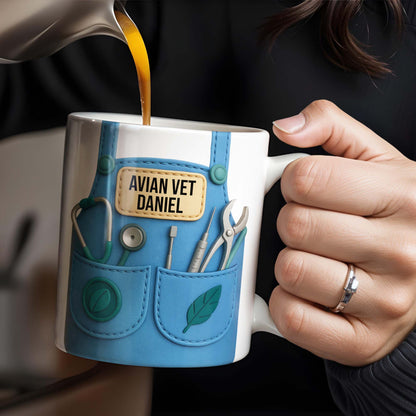 Avian Vet Customizable Mug With Medical Instruments